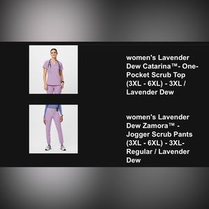 Great condition FIGS 3X scrub set lavender